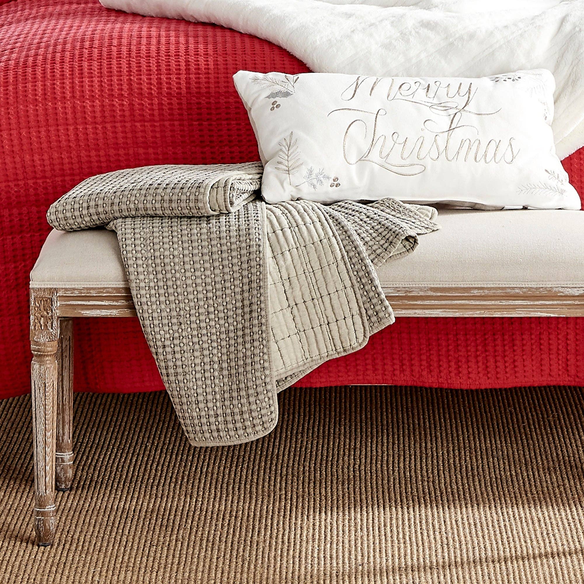 Mills Waffle Quilted Throw - DIGS
