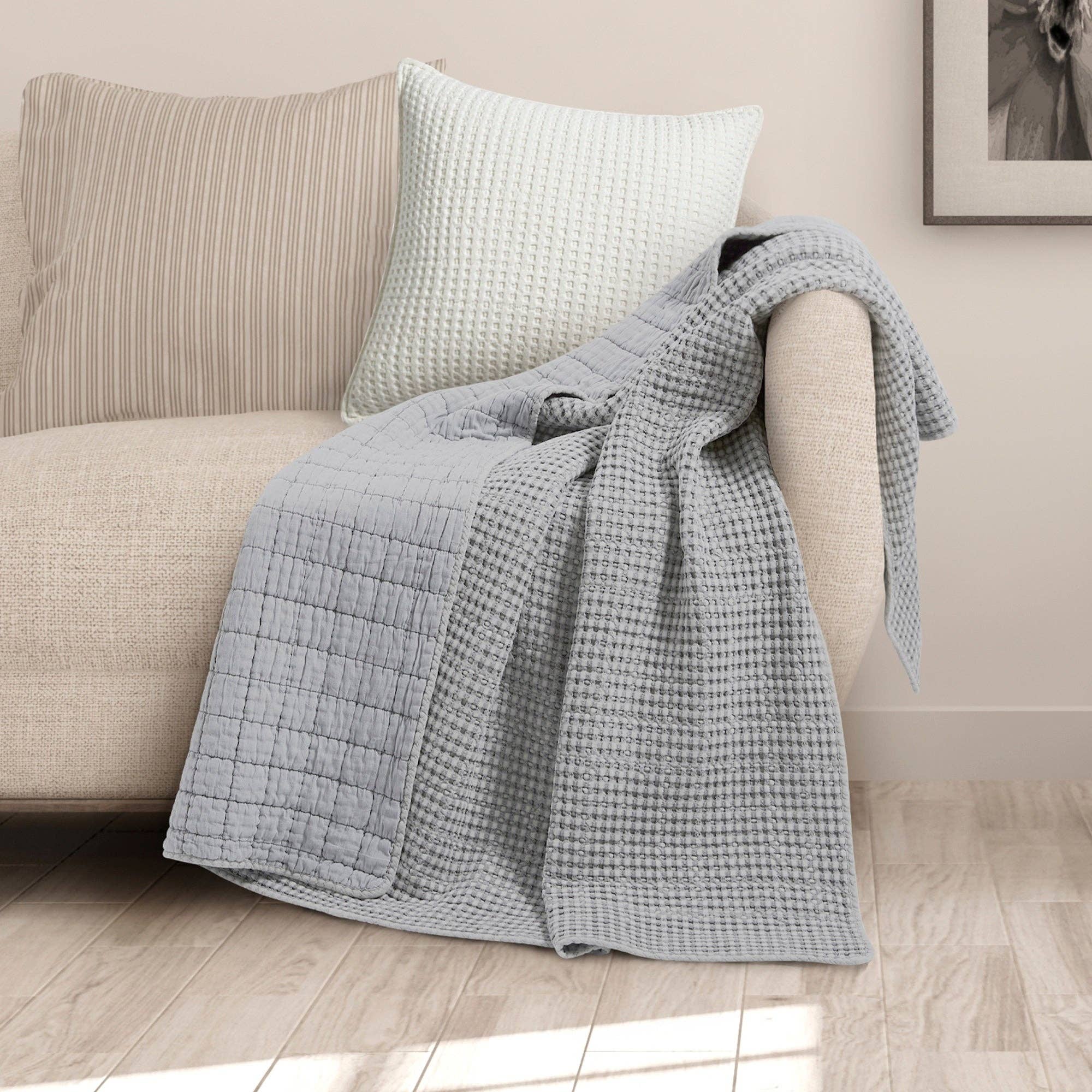 Mills Waffle Quilted Throw - DIGS