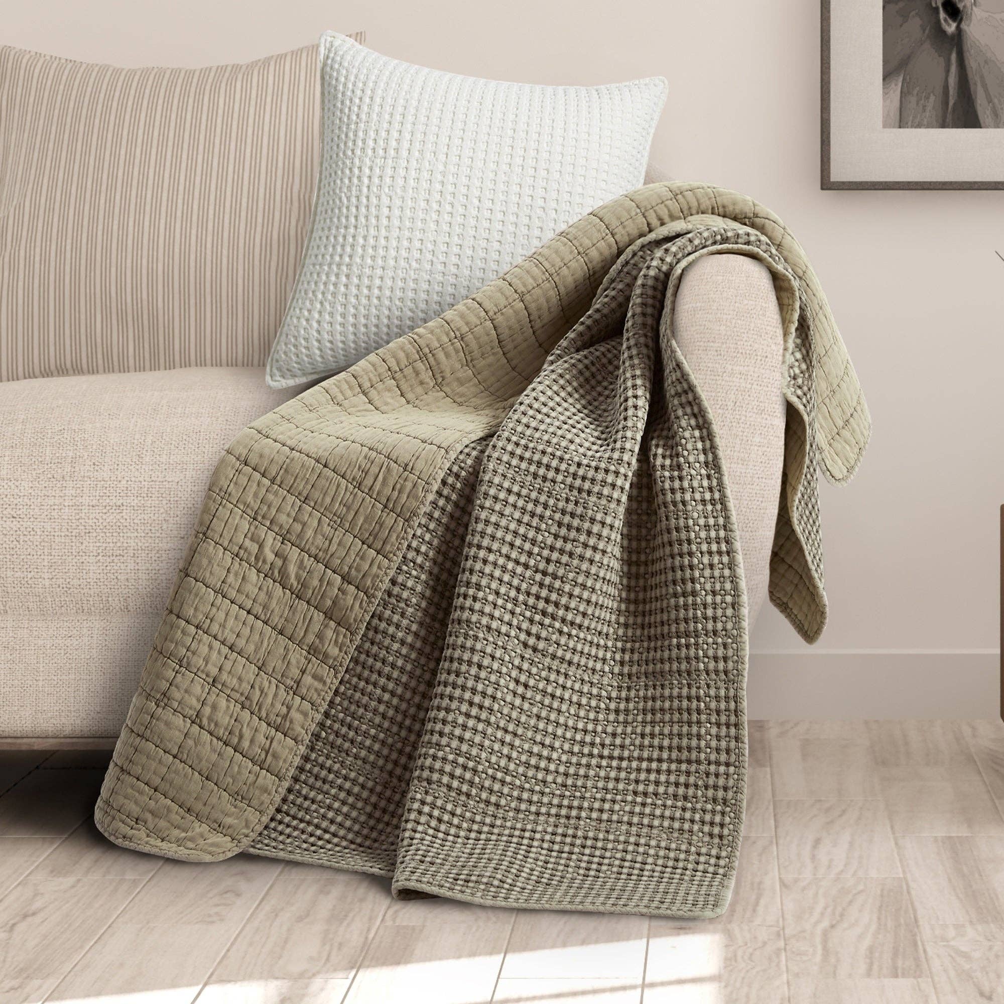 Mills Waffle Quilted Throw - DIGS