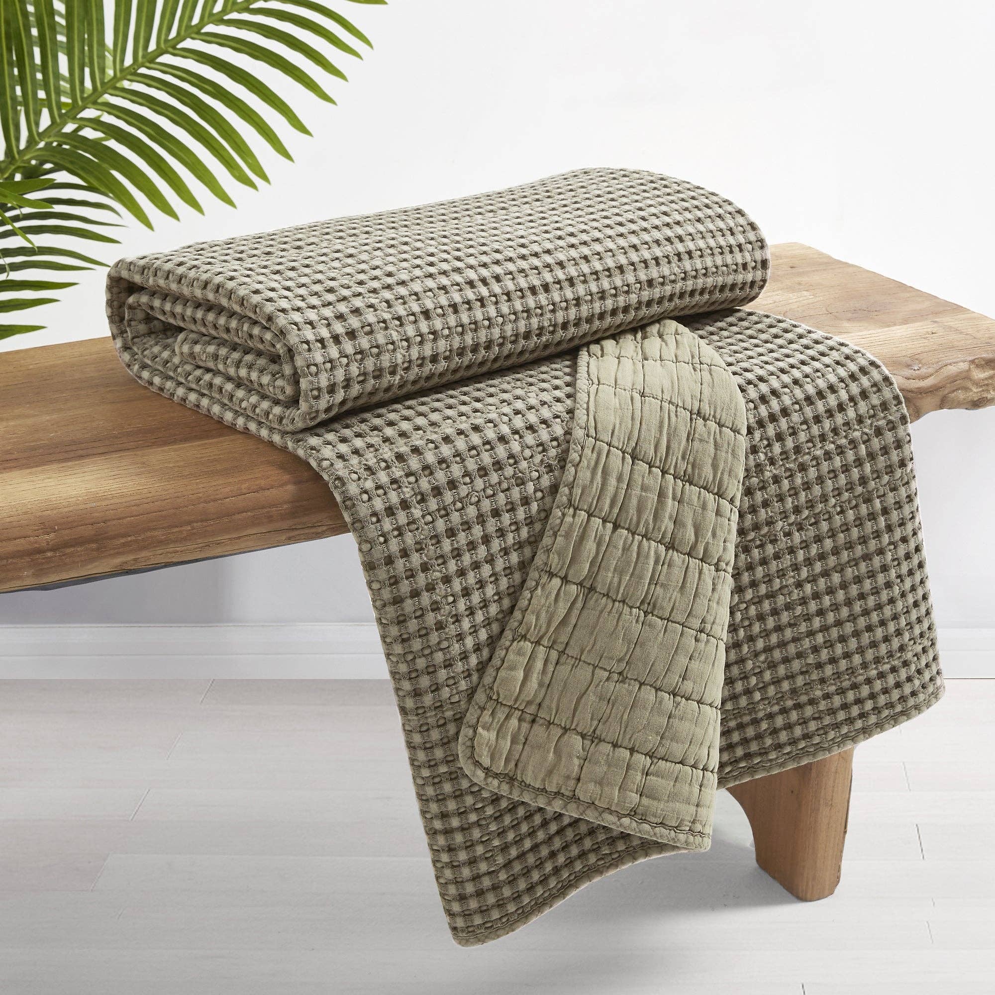 Mills Waffle Quilted Throw - DIGS
