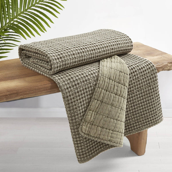 Mills Waffle Quilted Throw - DIGS