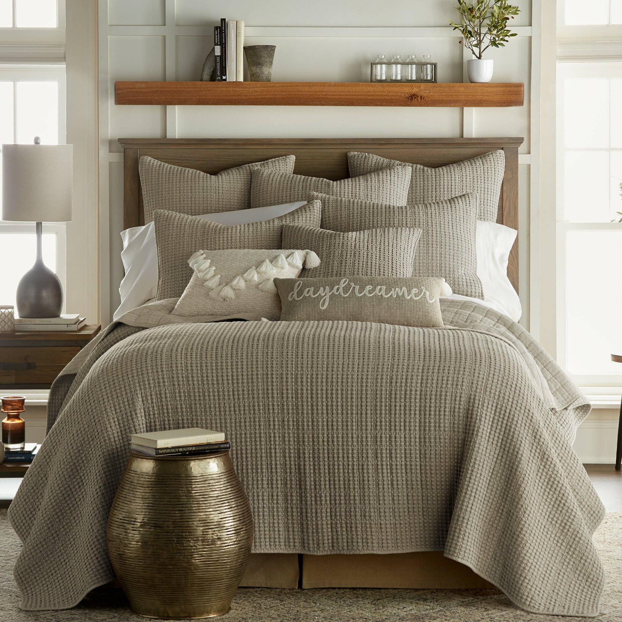 Mills Waffle Square Pillow - DIGS