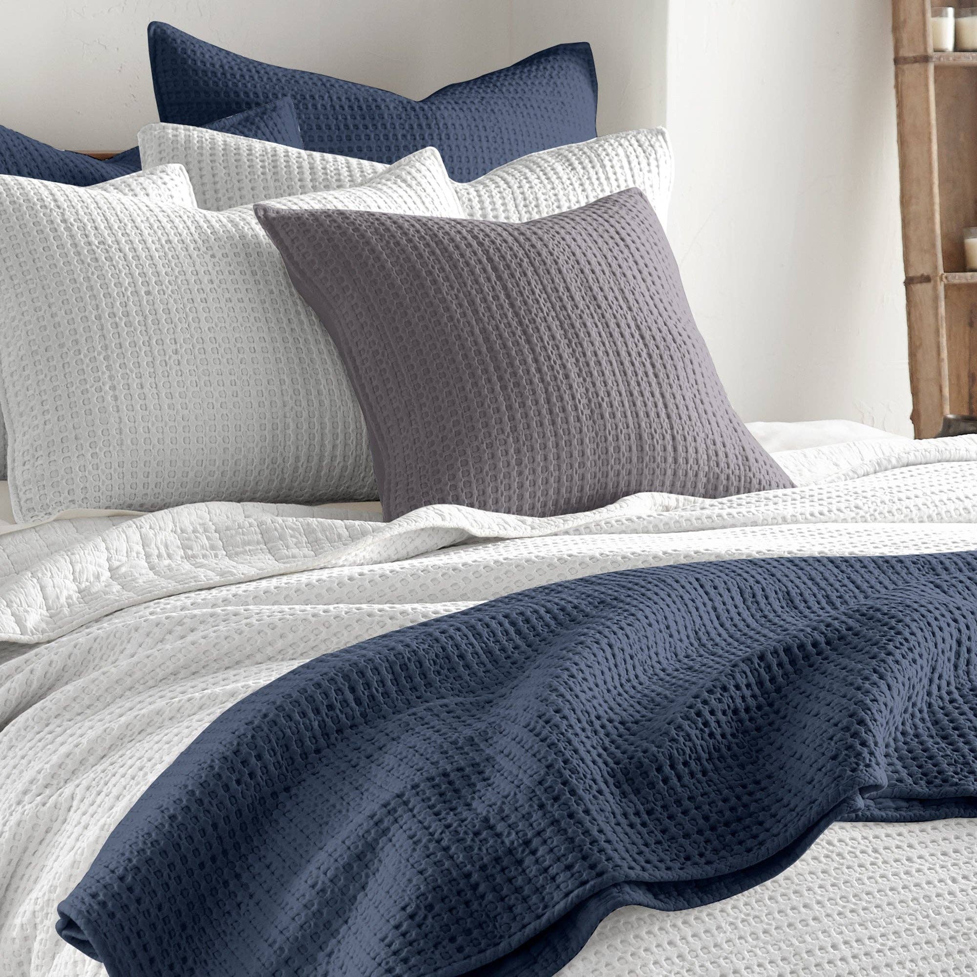 Mills Waffle Square Pillow - DIGS