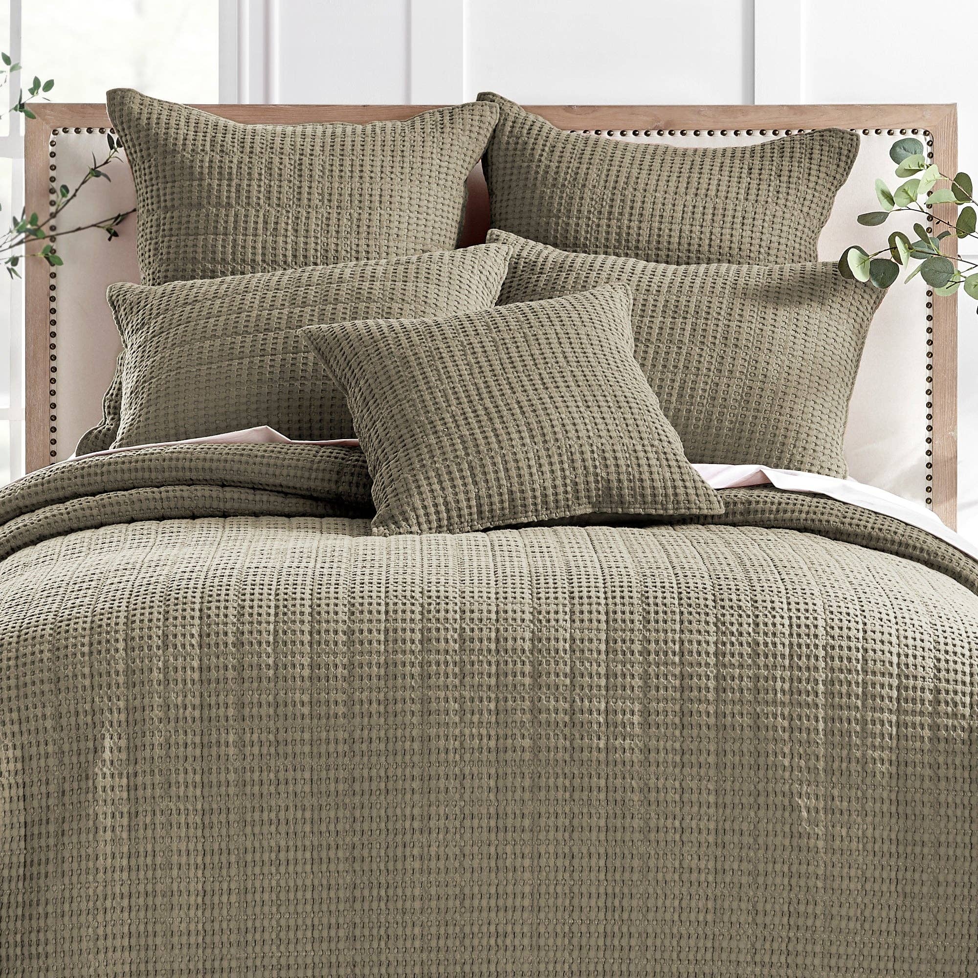 Mills Waffle Square Pillow - DIGS