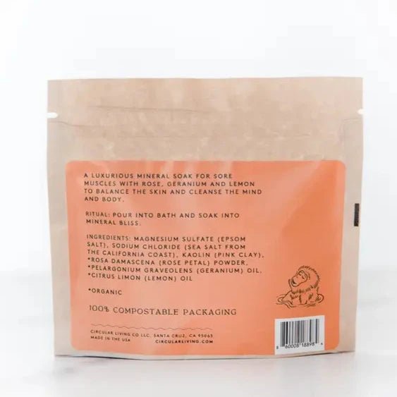 Mineral Bath Soak Sachet: Rose Petal & Geranium - DIGS