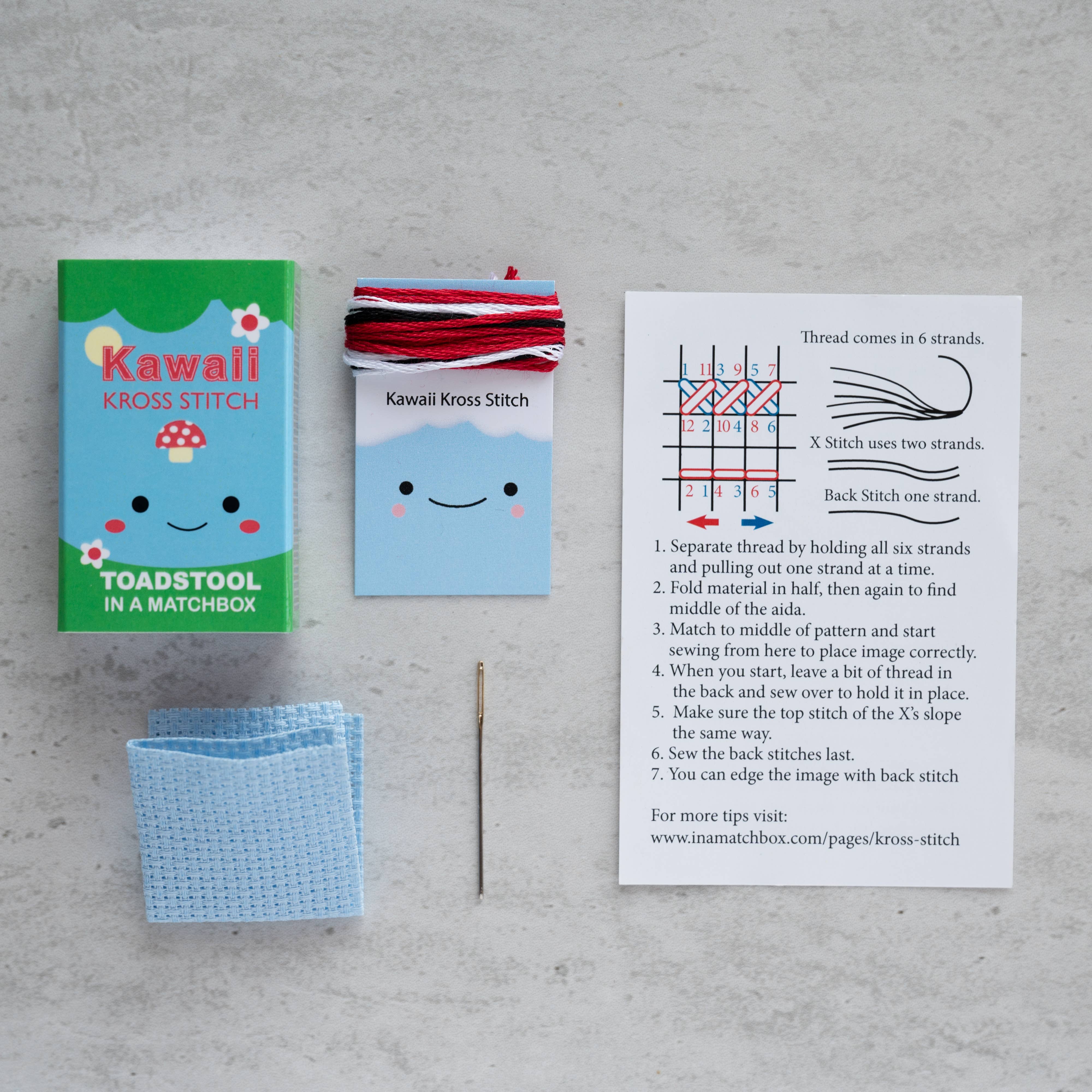 Mini Toadstool Cross Stitch Kit - DIGS