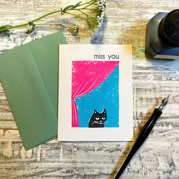 Miss You Cat Card - DIGS