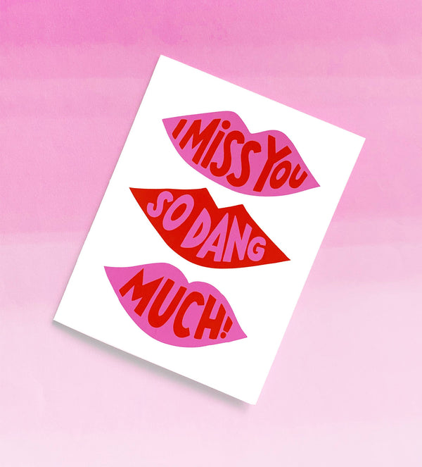 Miss You Lips Love Card - DIGS