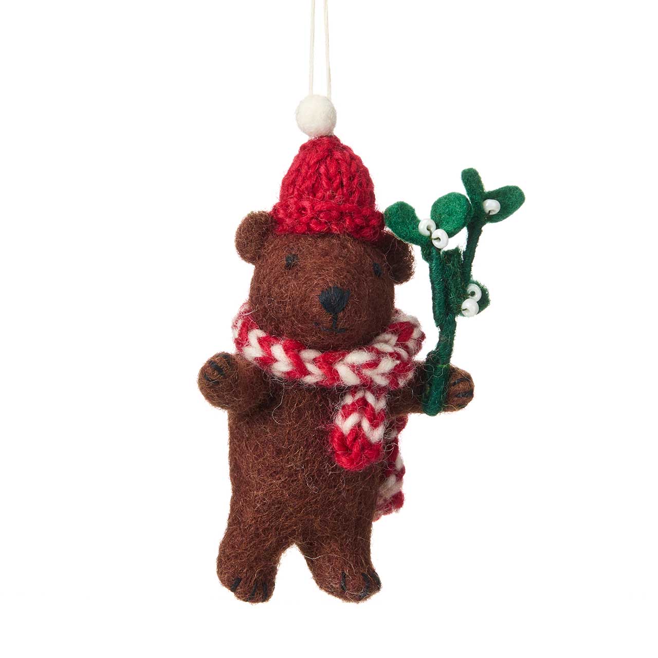 Mistletoe Bear Ornament - DIGS
