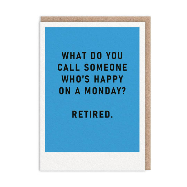 Monday Retirement Congrats Card - DIGS