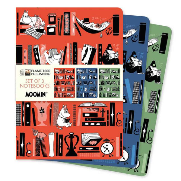 Moomin Bookshelves Set of 3 Standard Notebooks - DIGS