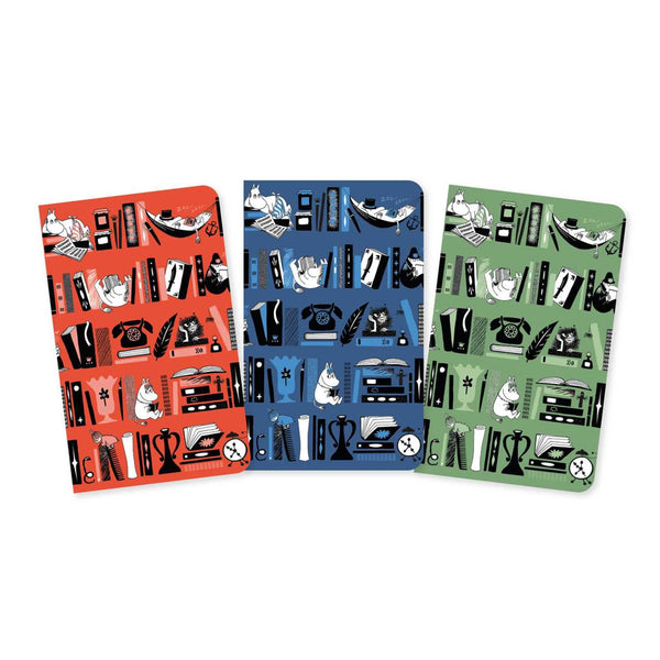 Moomin Bookshelves Set of 3 Mini Notebooks