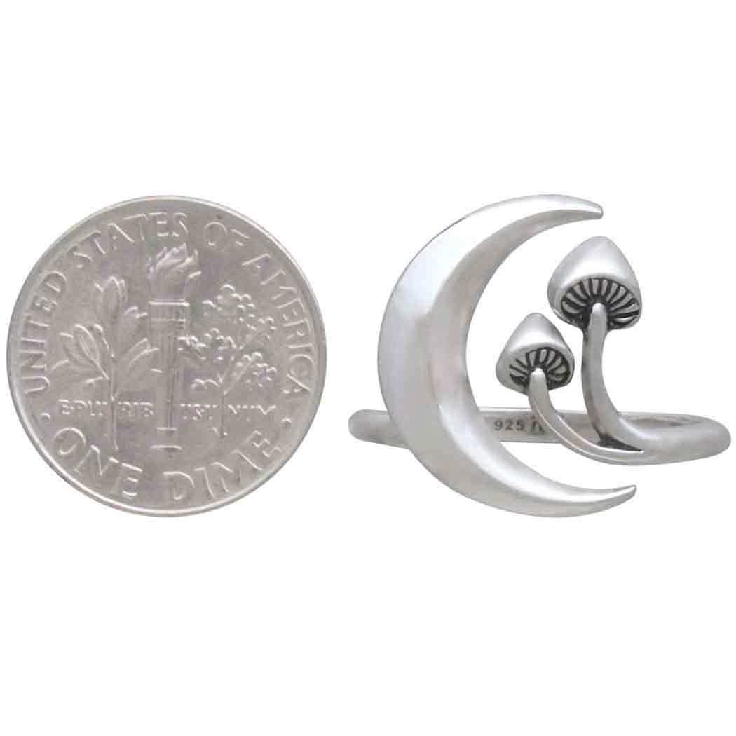 Moon and Mushroom Adjustable Ring - DIGS