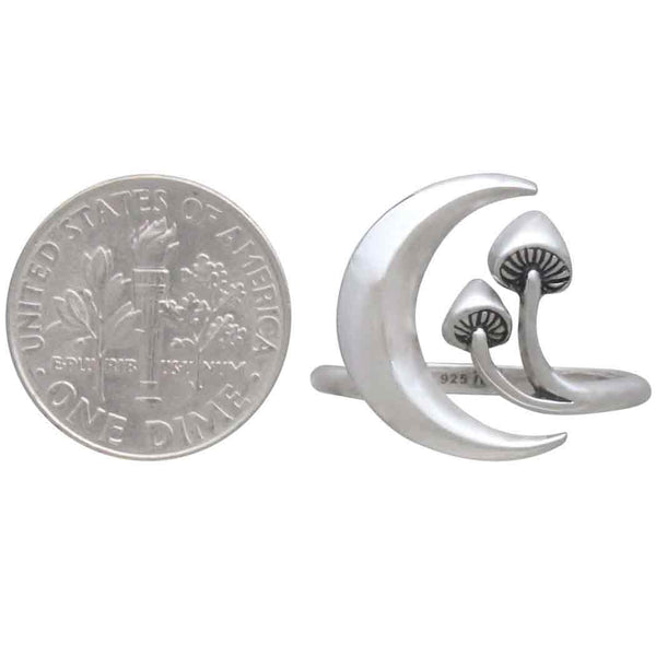 Moon and Mushroom Adjustable Ring - DIGS