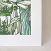 Mountain Waterfall Matted Art Print - DIGS