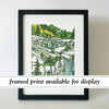 Mountain Waterfall Matted Art Print - DIGS