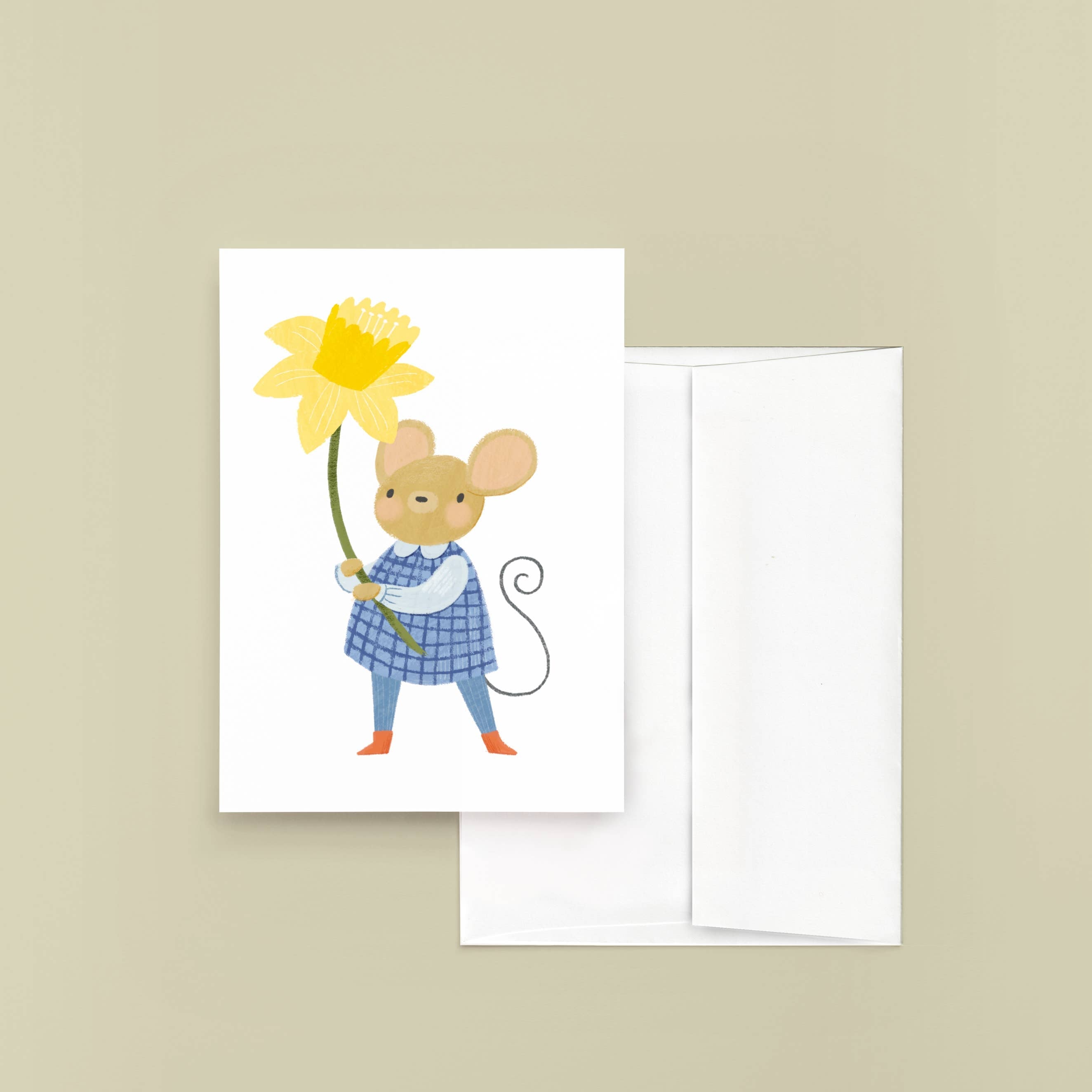 Mouse & Daffodil Card - DIGS