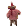 Mouse in Faux Fur Sweater Ornament - DIGS