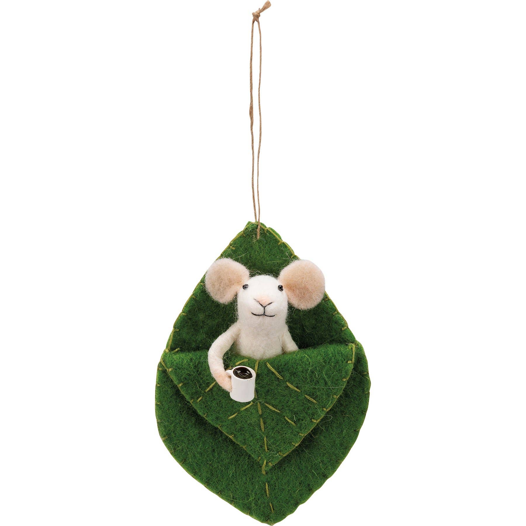 Mouse In Leaf Ornament - DIGS