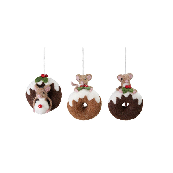 Mouse on Doughnut Ornament - DIGS