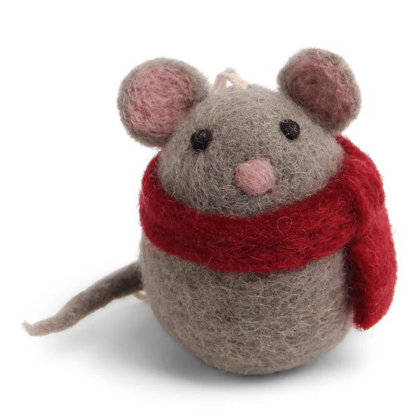 Mouse w/Scarf Ornament - DIGS