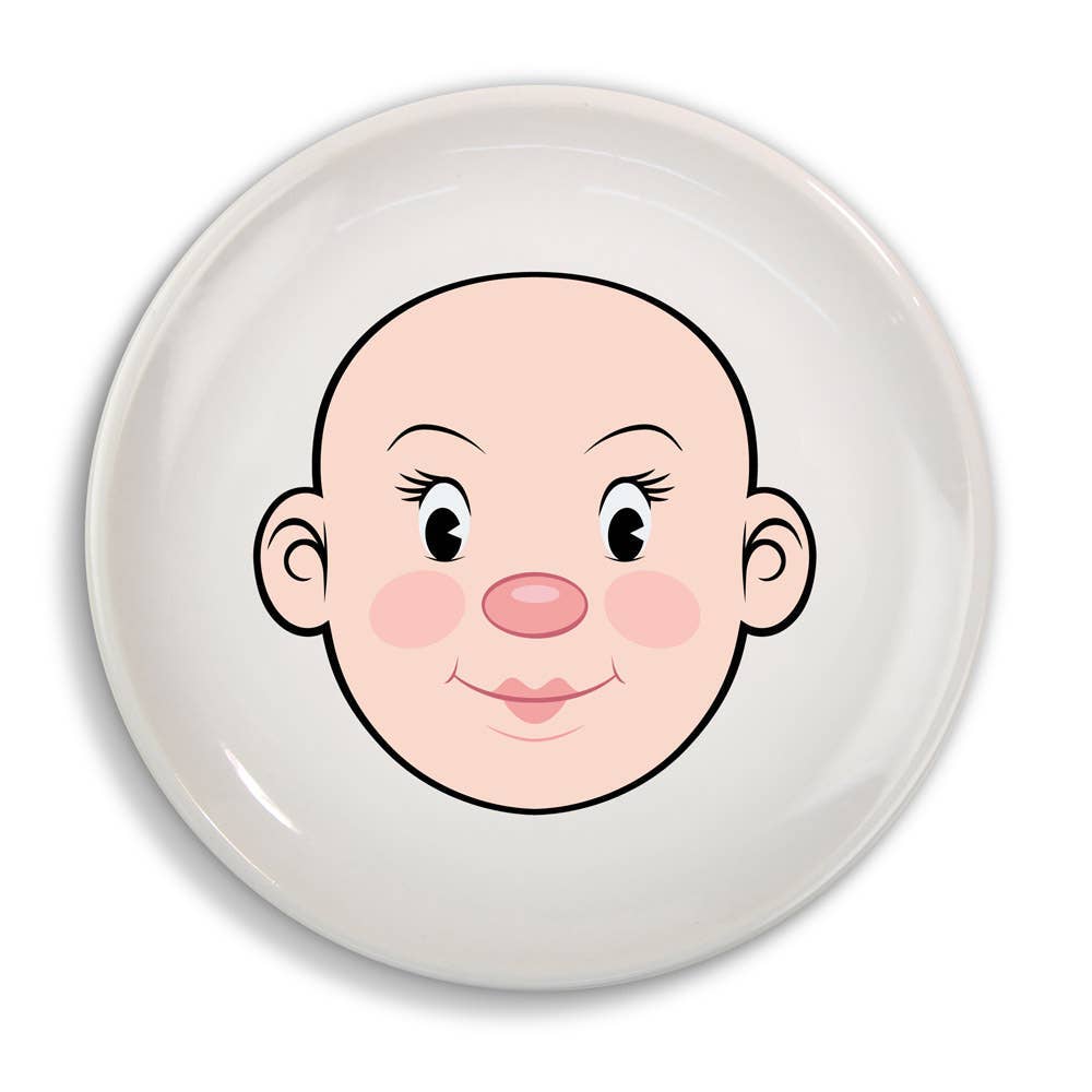 Ms. Food Face Dinner Plate: Light Skin - DIGS