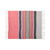 Multi - Colored Striped Throw with Fringe - DIGS