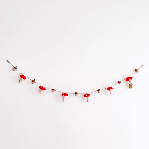 Mushroom and Acorn Garland - DIGS