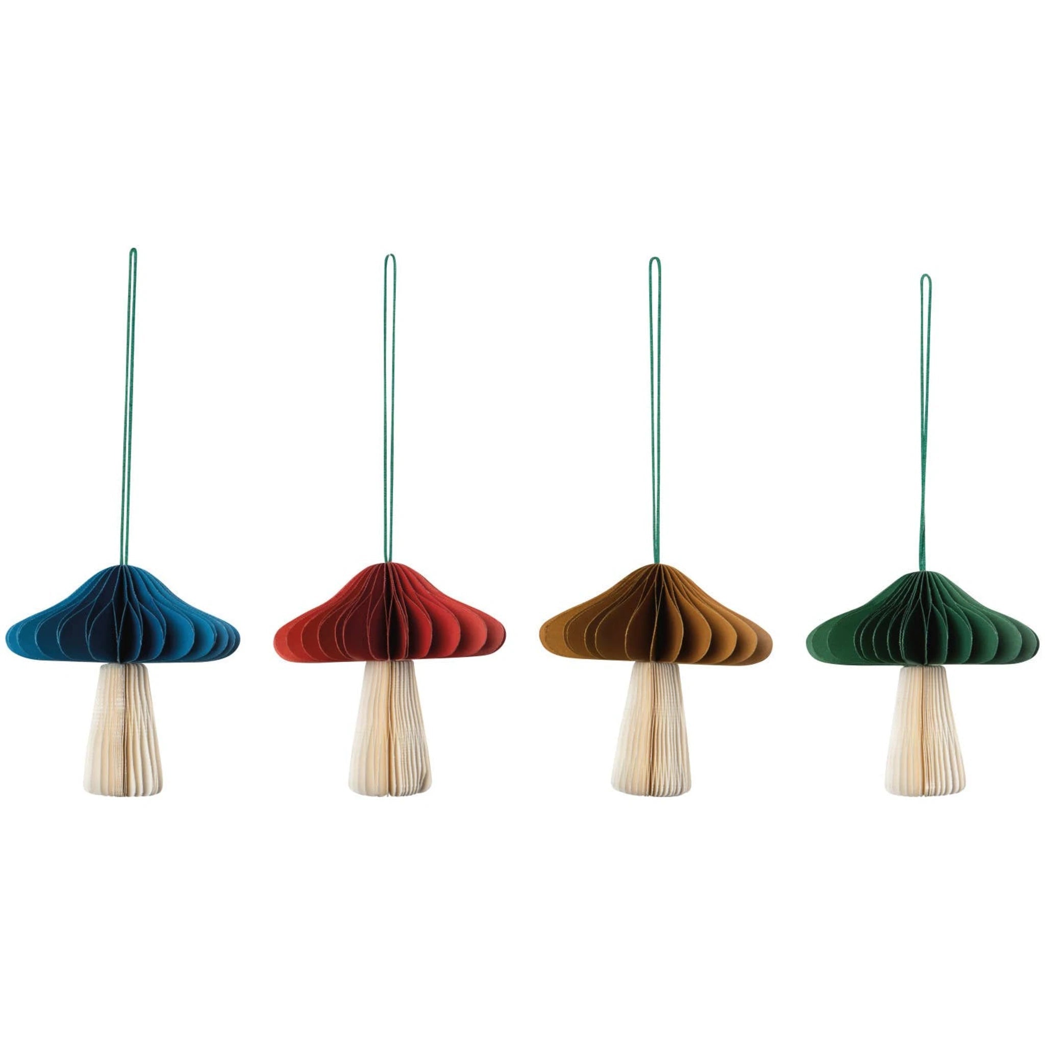 Mushroom Gems Honeycomb Paper Christmas Tree Ornaments - DIGS
