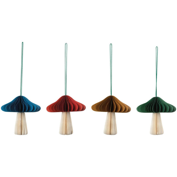Mushroom Gems Honeycomb Paper Christmas Tree Ornaments - DIGS