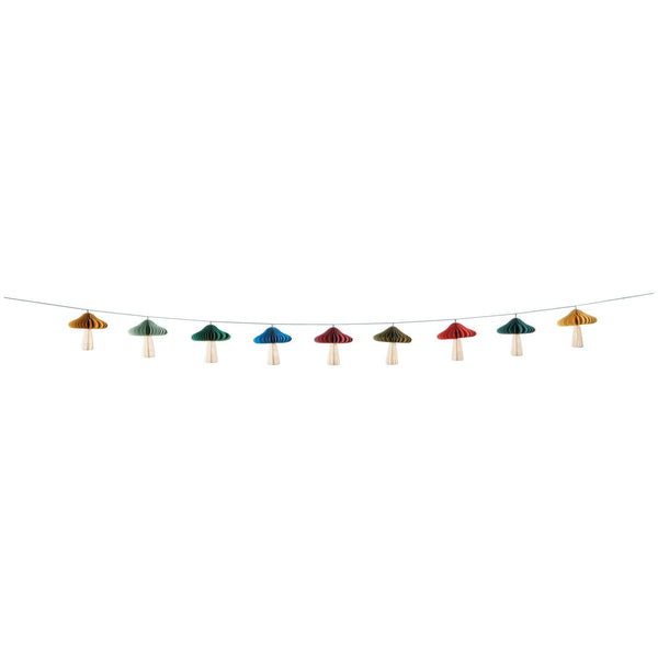 Mushroom Gems Honeycomb Paper Garland - DIGS