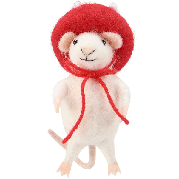 Mushroom Hat Mouse Ornament - DIGS