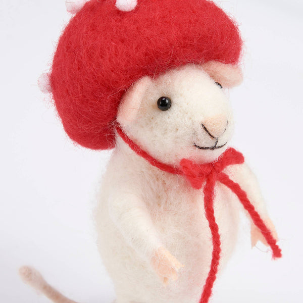 Mushroom Hat Mouse Ornament - DIGS