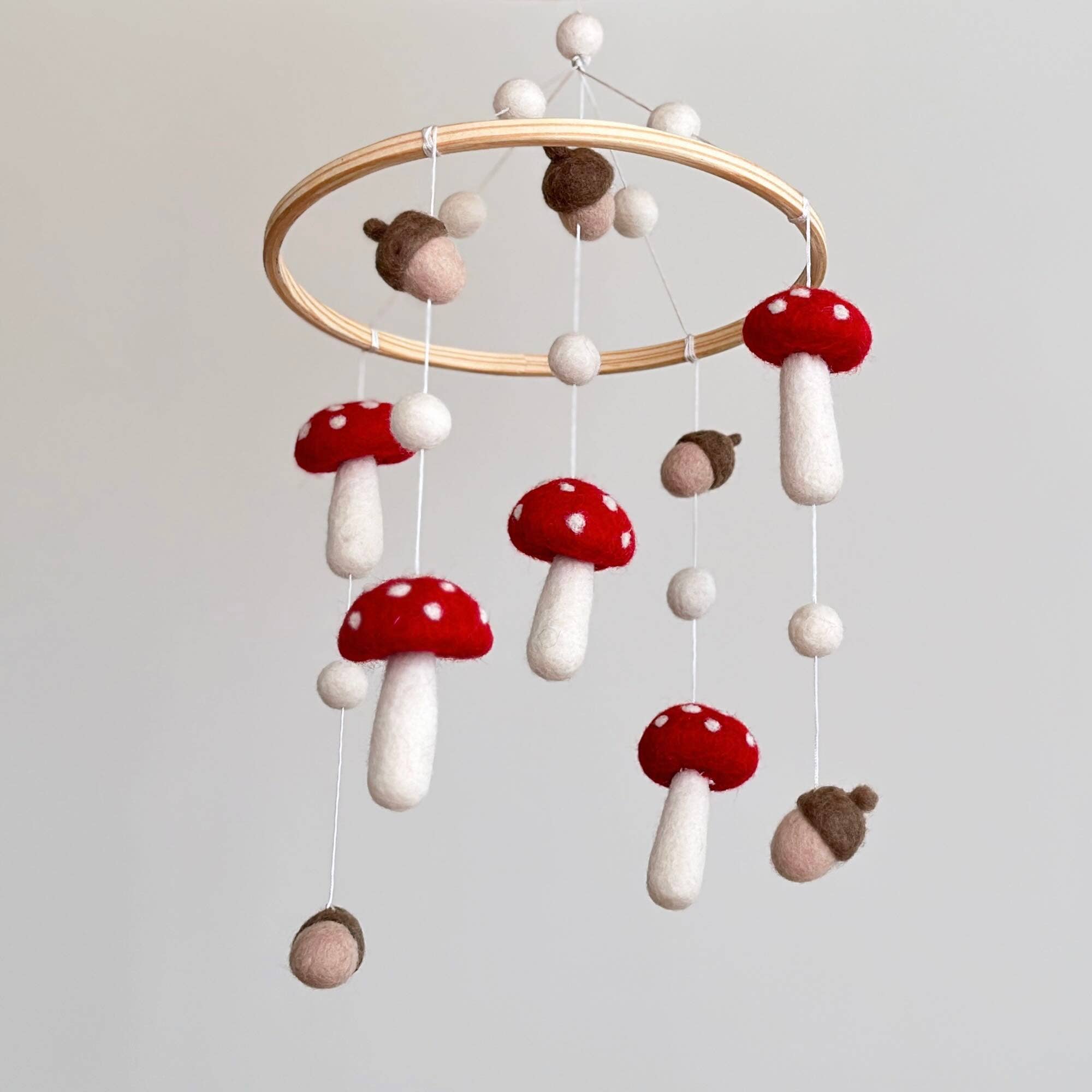 Mushrooms & Acorns Baby Mobile - DIGS