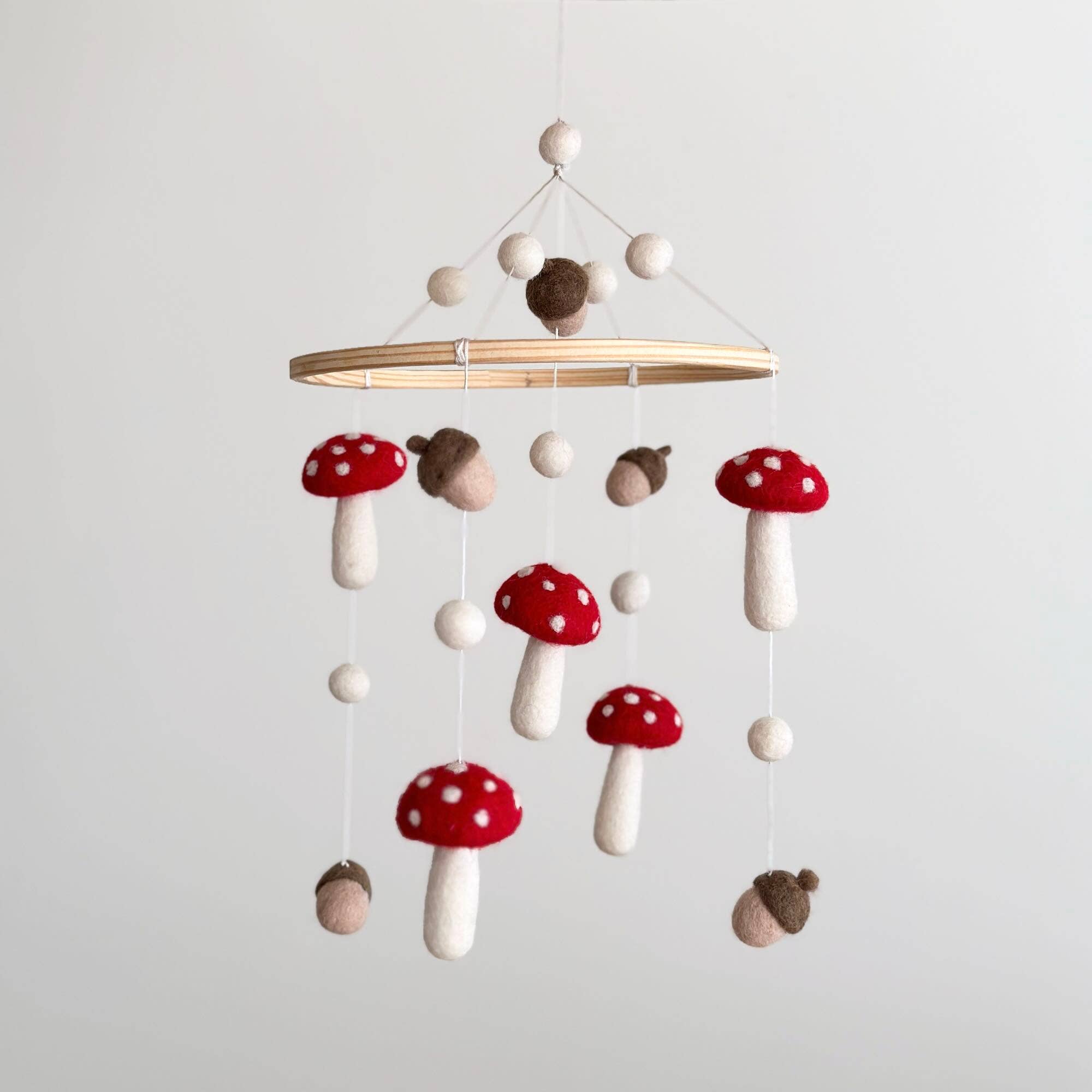 Mushrooms & Acorns Baby Mobile - DIGS