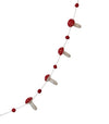 Mushrooms & Pom Poms Wool Felt Garland - DIGS