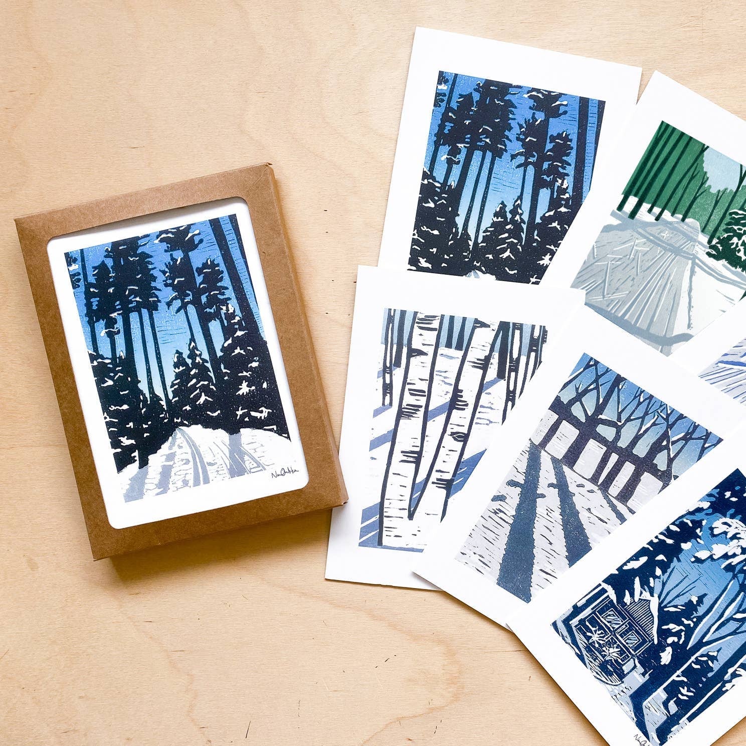 Nan Onkka Winter Boxed Cards, Set of 6 - DIGS