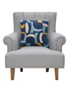 Navy & Bright Shapes Embroidered Pillow - DIGS