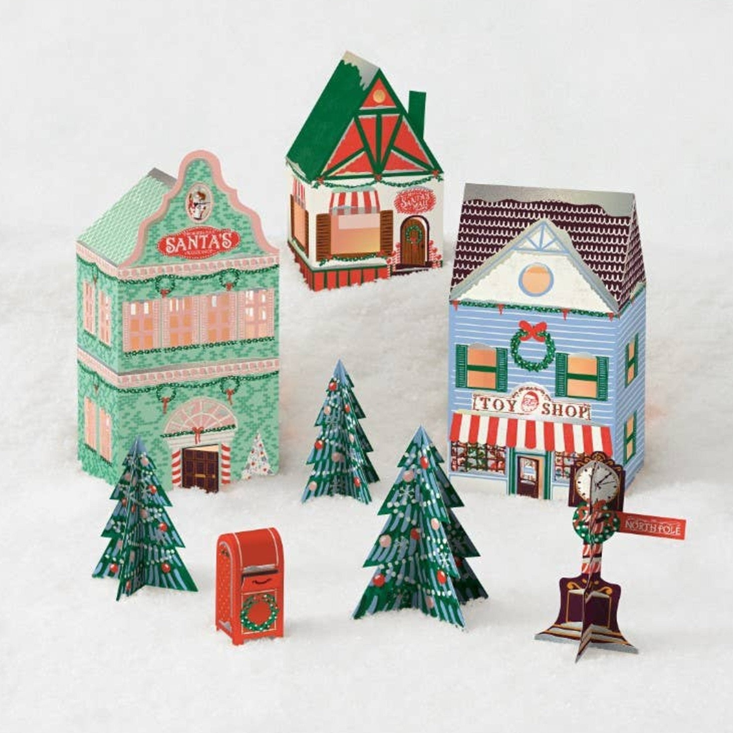 North Pole Village Paper Craft Kit - DIGS