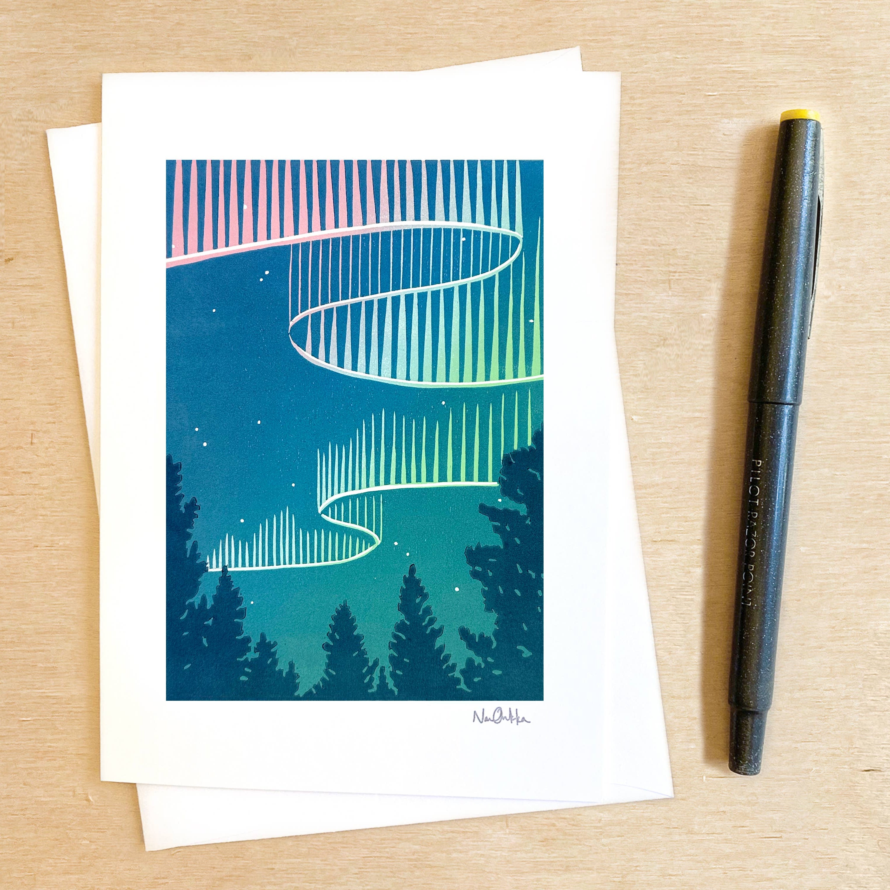 Northern Lights Winter Card - DIGS