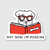 Not Now I'm Reading Sticker - DIGS