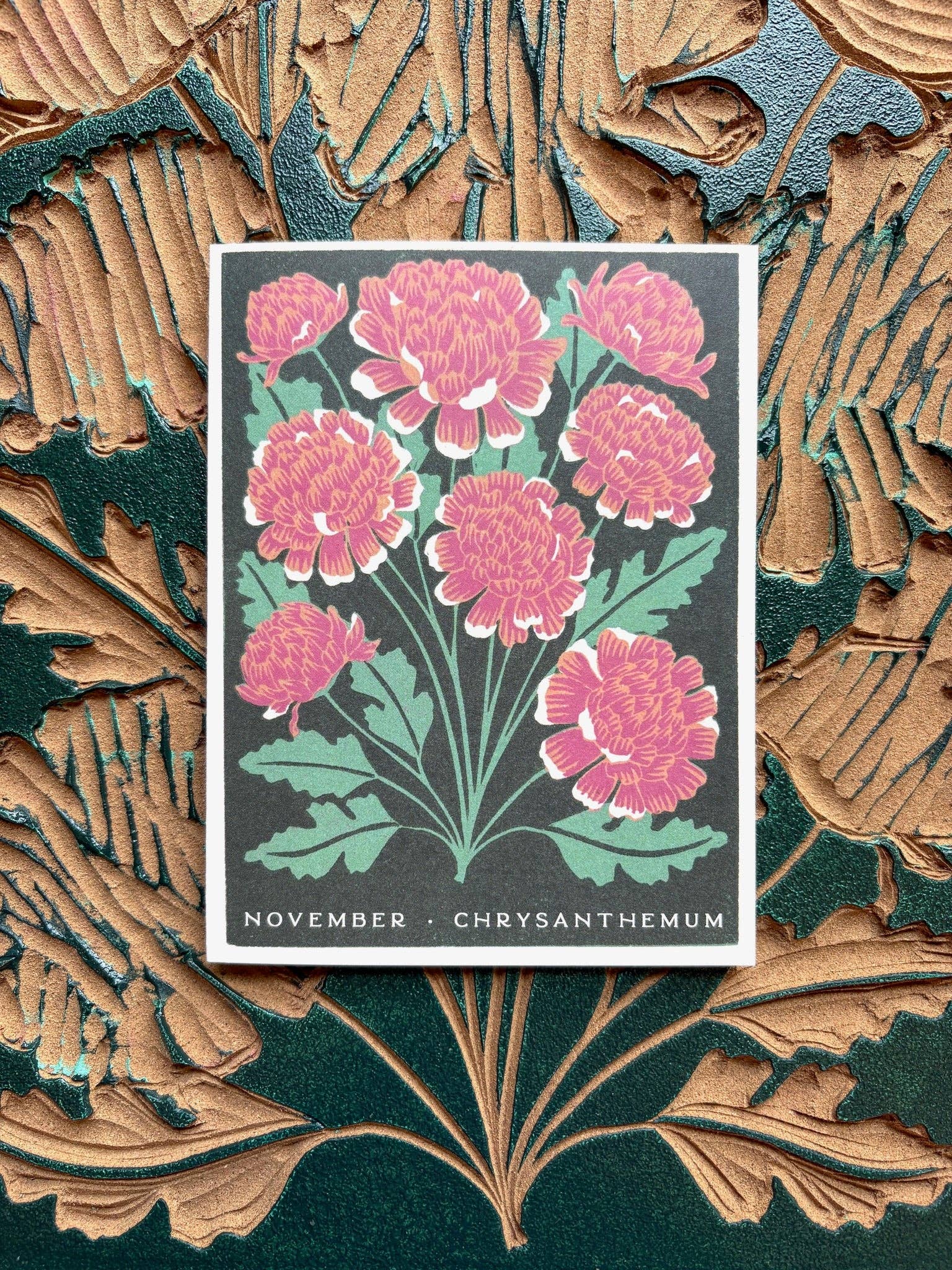 November Month Flowers Card - DIGS