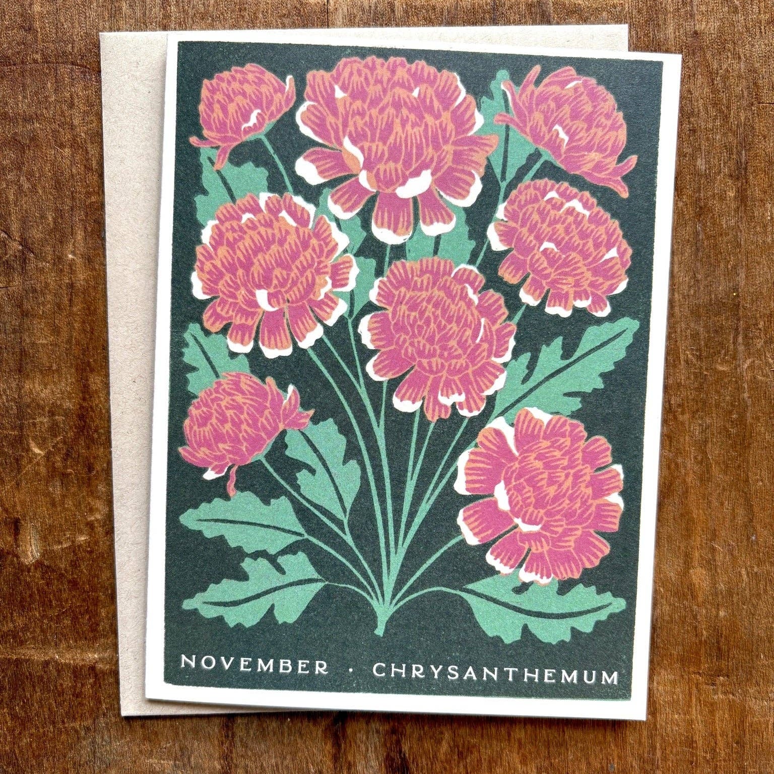 November Month Flowers Card - DIGS