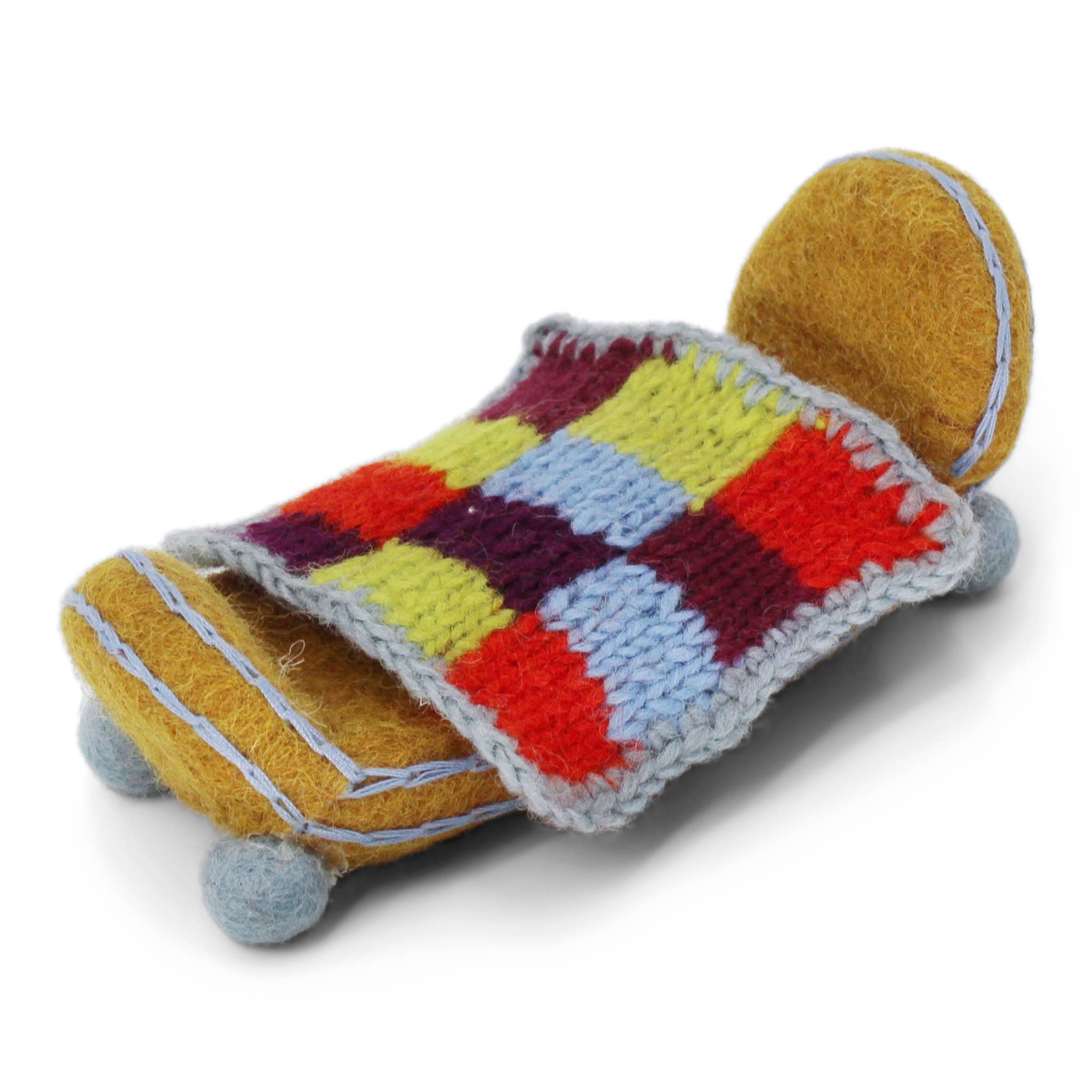Ochre Felt Bed w/Blanket - DIGS
