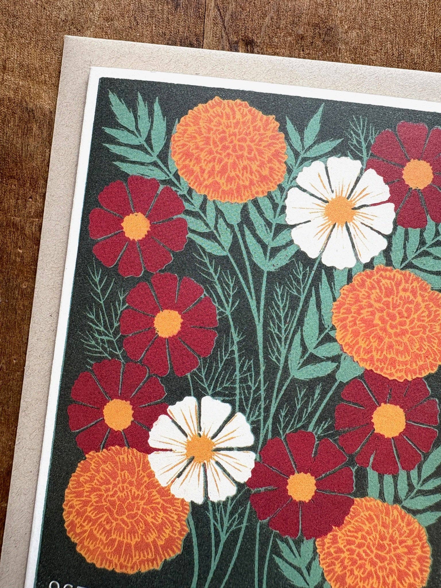 October Month Flowers Card - DIGS