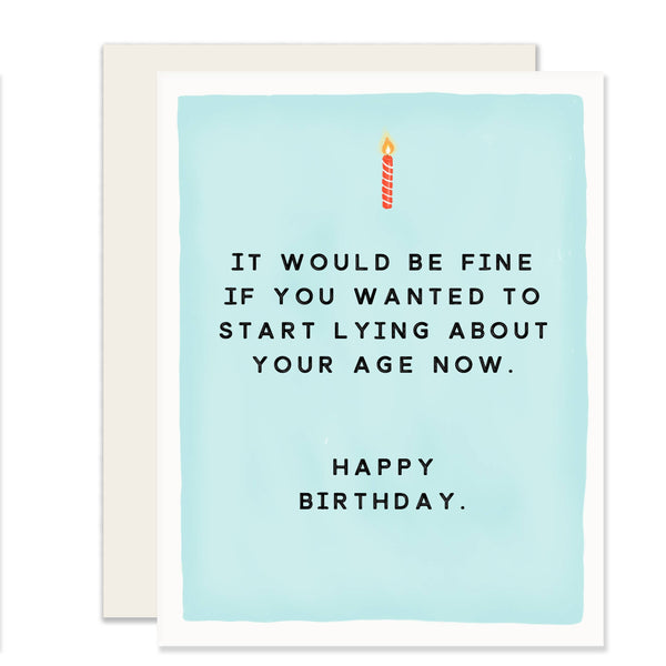Okay to Lie Birthday Card - DIGS