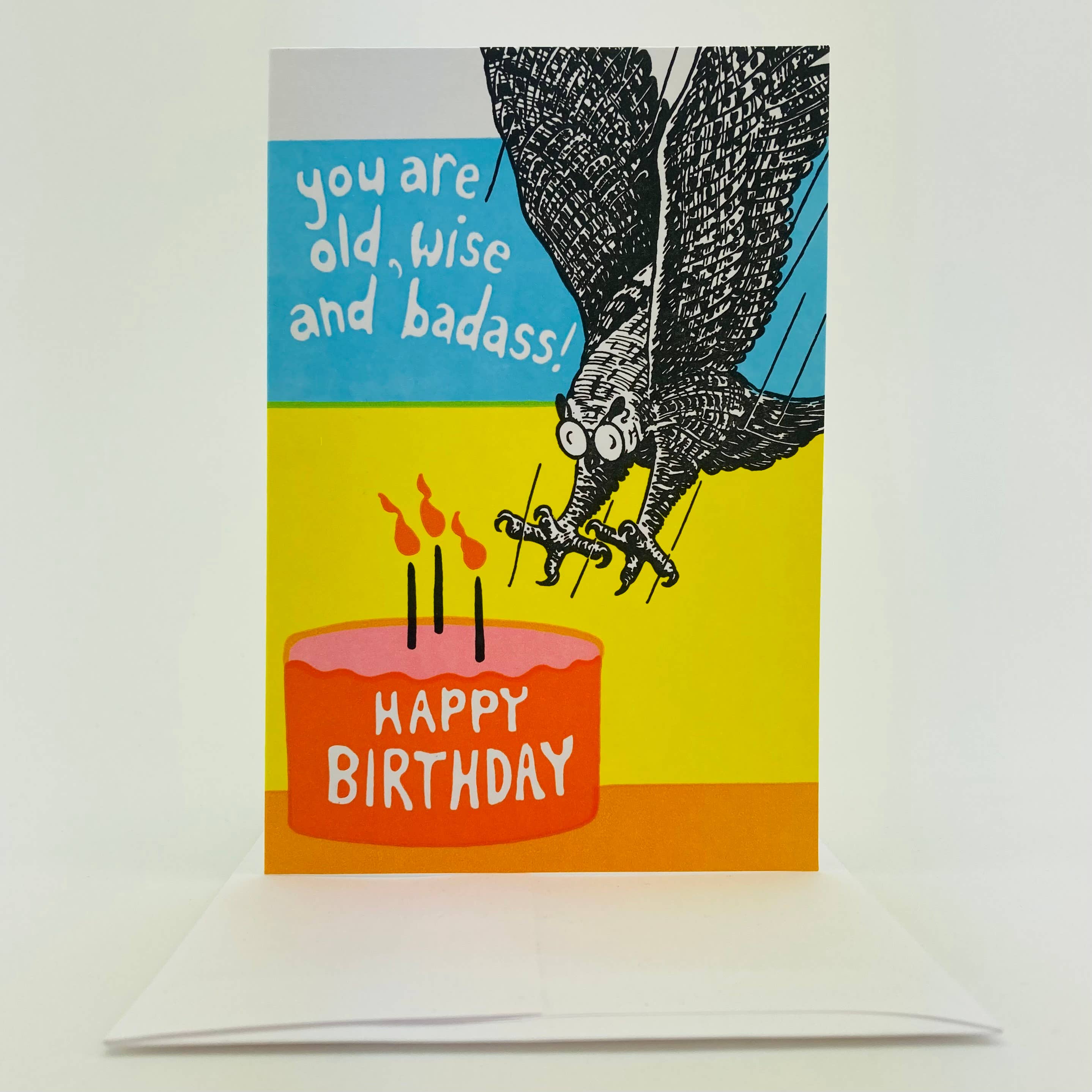 Old Wise Badass Birthday Card - DIGS