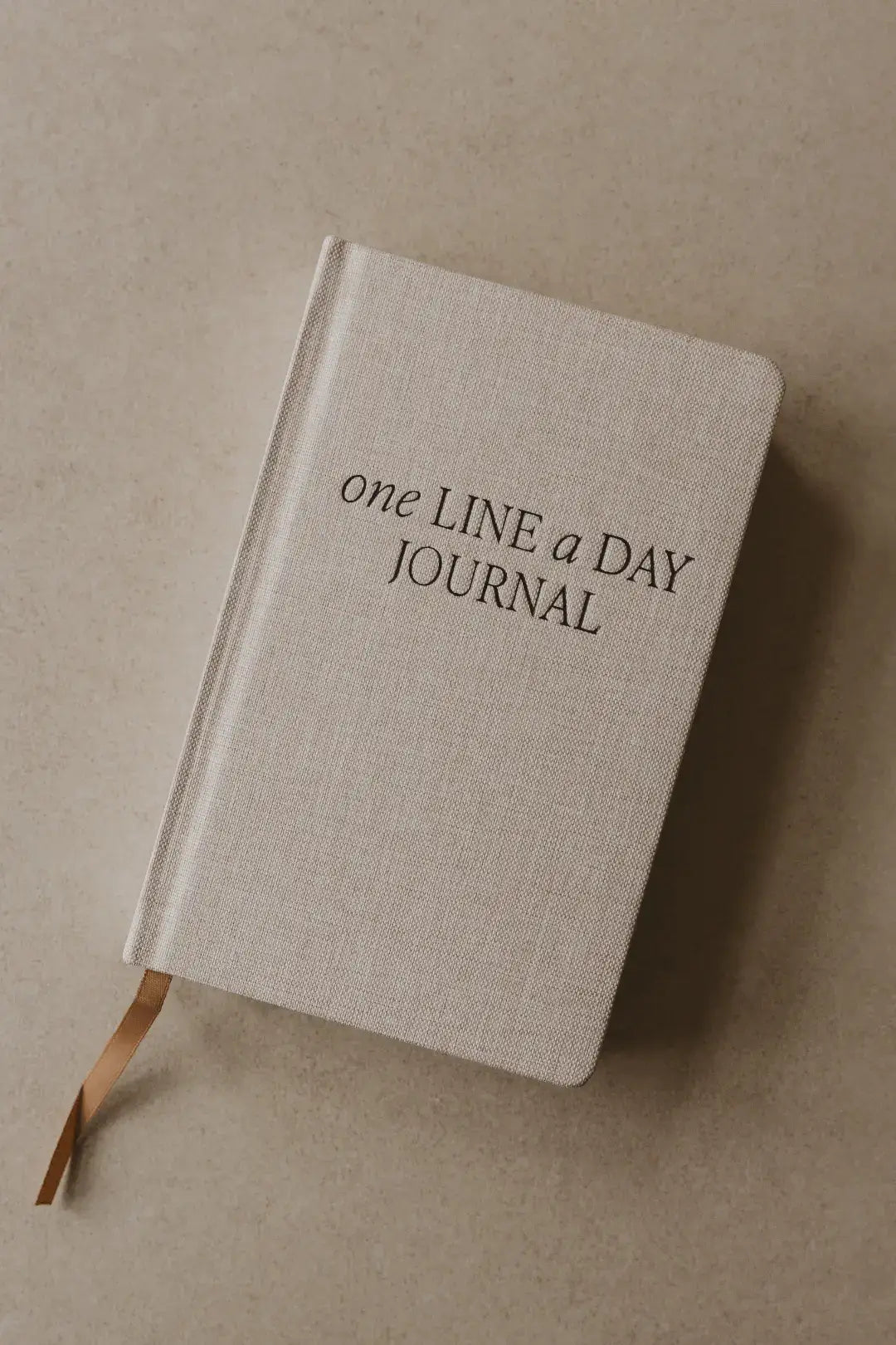 One Line A Day Fabric Journal - Tan - DIGS
