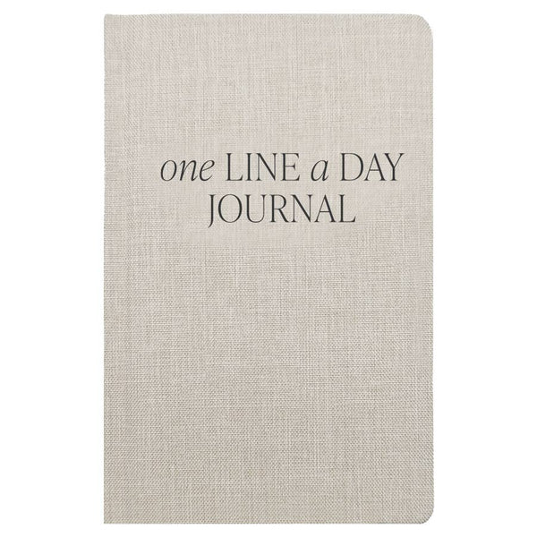 One Line A Day Fabric Journal - Tan - DIGS