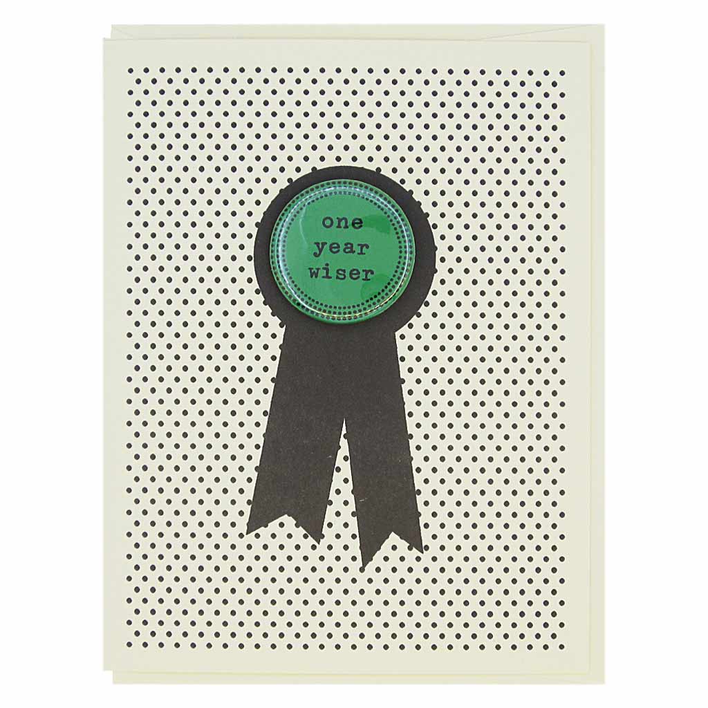 One Year Wiser Pin Birthday Card - DIGS